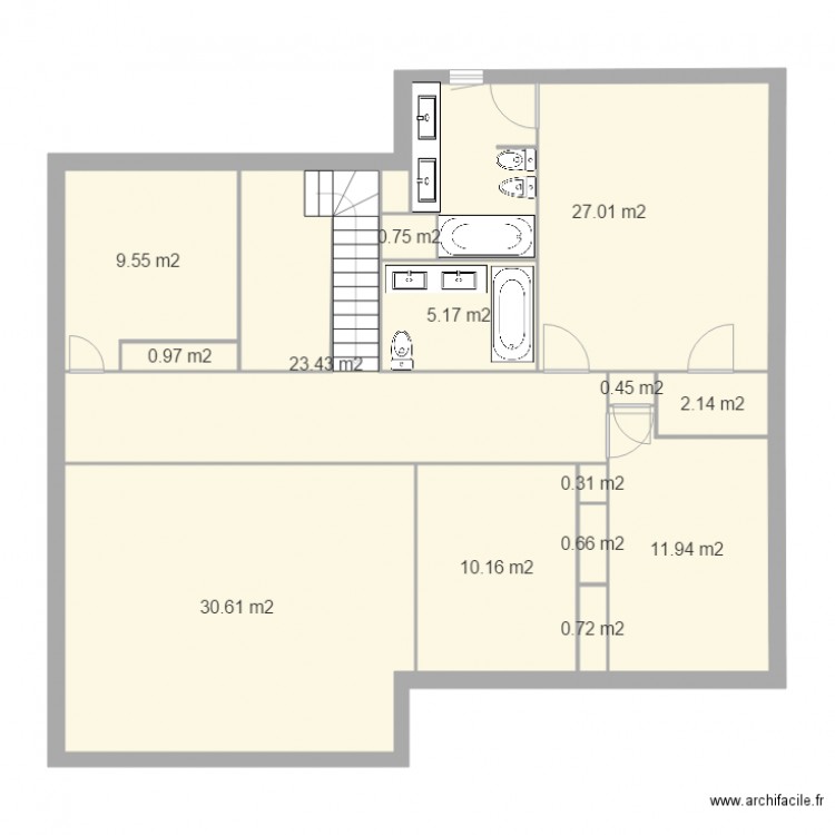 Velaux Etage. Plan de 0 pièce et 0 m2