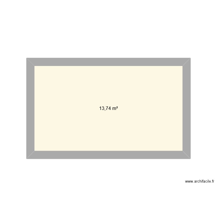Willems cave. Plan de 1 pièce et 14 m2