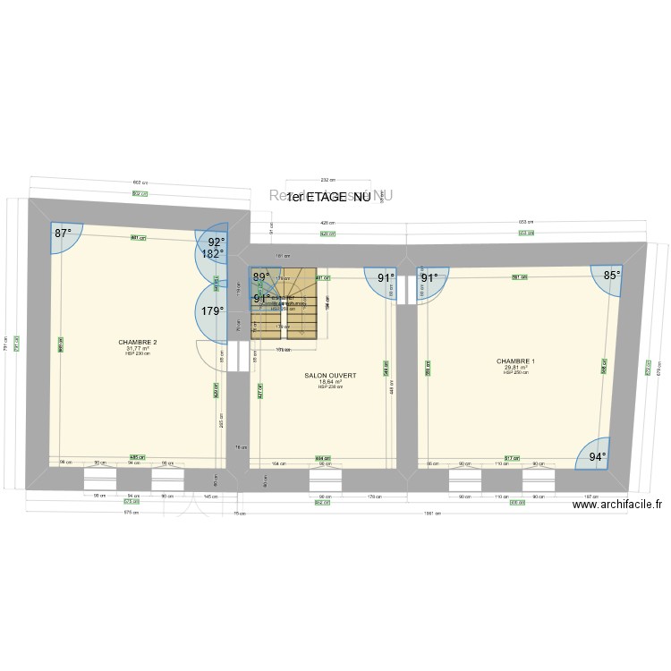 sagheat nu NVO. Plan de 12 pièces et 254 m2