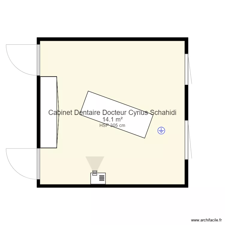 Cabinet dentaire Docteur Shahidi. Plan de 
