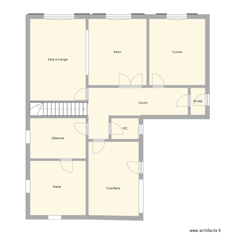 Croquis DANIEL Rch. Plan de 9 pièces et 95 m2