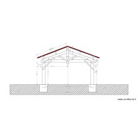 plan garage vues de coté SUD et implantation terrain naturel