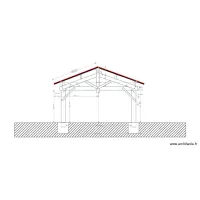 plan garage vues de cot&eacute; SUD et implantation terrain naturel