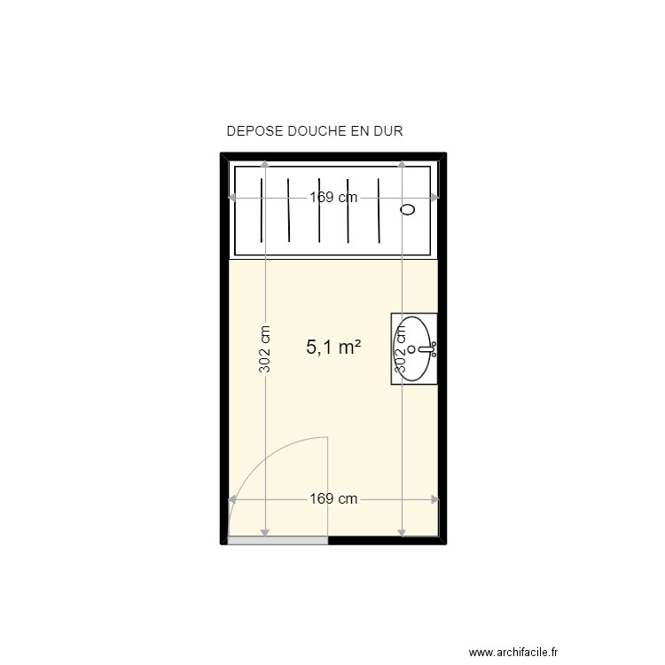 LECLERCQ PASCALE . Plan de 1 pièce et 5 m2