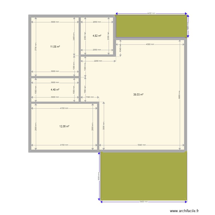 Королёв. Plan de 7 pièces et 91 m2