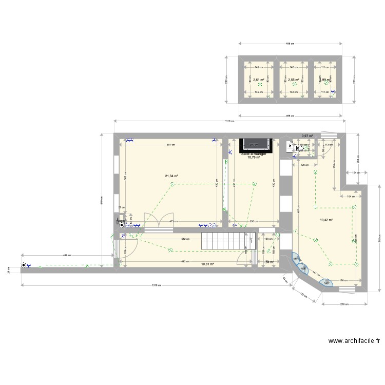 Projet Ittre - Olivia Coulon. Plan de 16 pièces et 121 m2