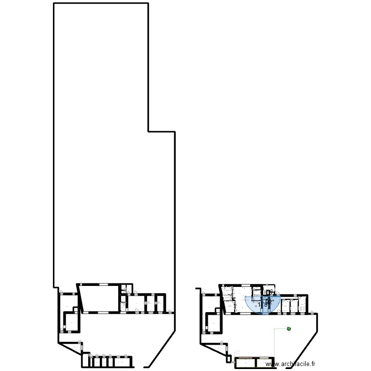 Agris - Actuel. Plan de 41 pièces et 654 m2