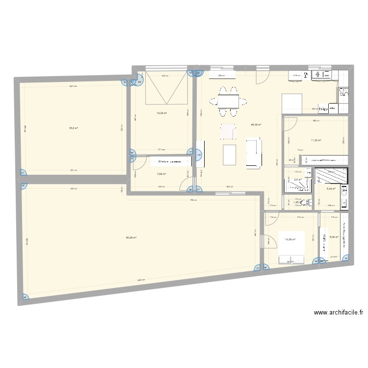 Maison 1. Plan de 11 pièces et 227 m2