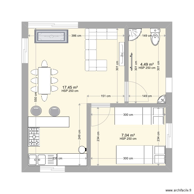 Plan bungalow decotte 1. Plan de 0 pièce et 0 m2
