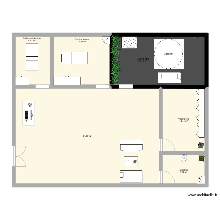 institut. Plan de 0 pièce et 0 m2