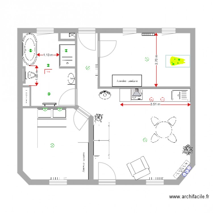 projet Charlotte Rivolet. Plan de 0 pièce et 0 m2