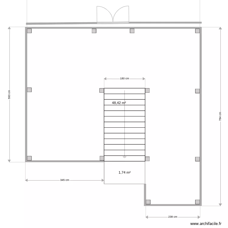 mezzanine inky . Plan de 