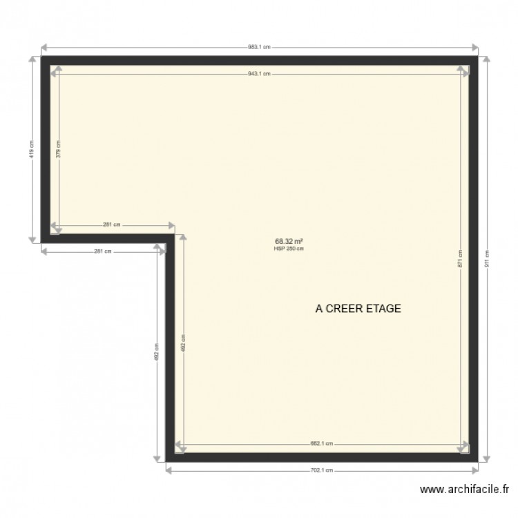 ETAGE A CREER . Plan de 0 pièce et 0 m2