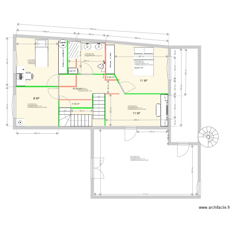 Maison 1er etage SB V02. Plan de 0 pièce et 0 m2