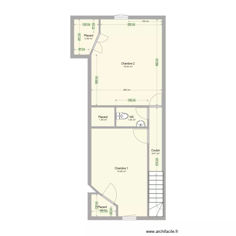 chambre bso. Plan de 