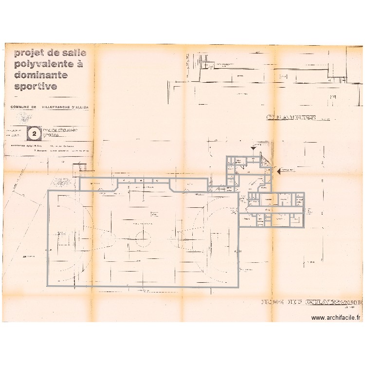 Gymnase Villefranche d'Allier. Plan de 0 pièce et 0 m2