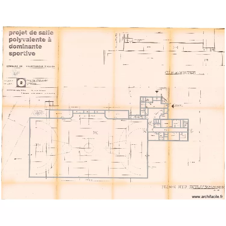 Gymnase Villefranche d'Allier. Plan de 