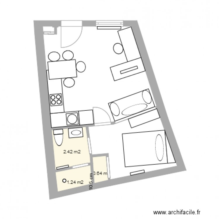 studio4. Plan de 0 pièce et 0 m2