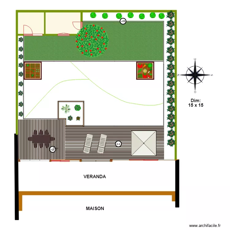 NIEUL Jardin Arri&egrave;re futur 2. Plan de 