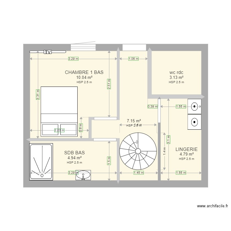 RDC 1. Plan de 0 pièce et 0 m2