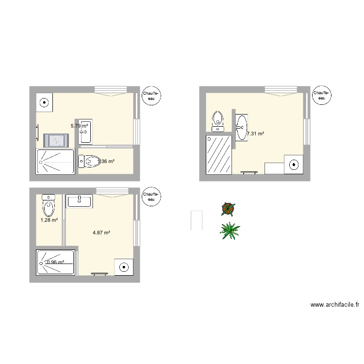 SDB. Plan de 0 pièce et 0 m2