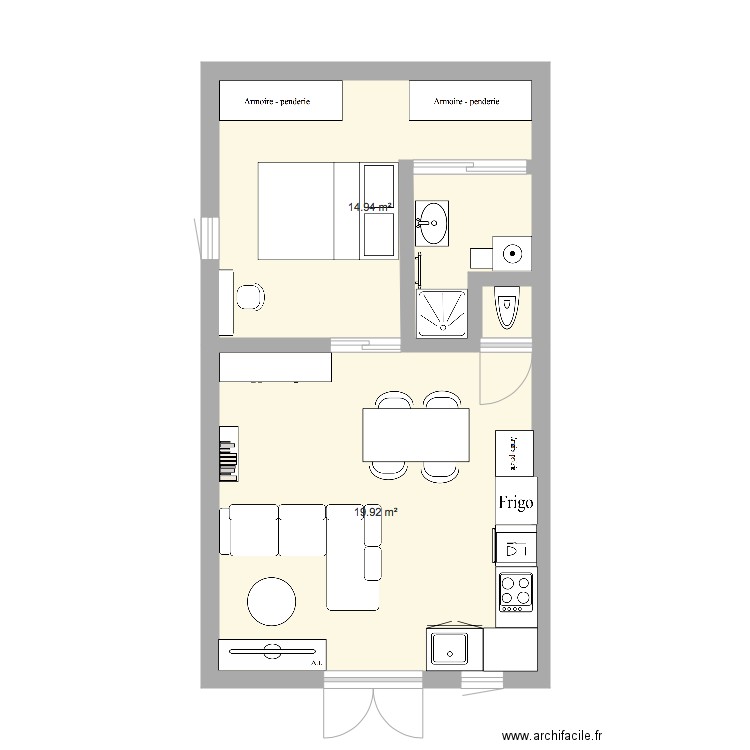 Appartement projet 1. Plan de 0 pièce et 0 m2