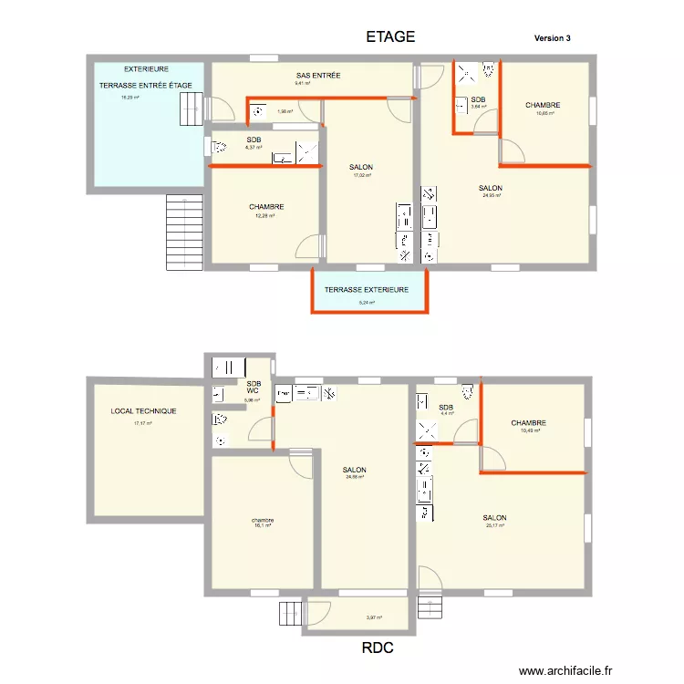 maison SCHNEIDER avec cotations version 3. Plan de maison SCHNEIDER avec cotations version 3. Plan de