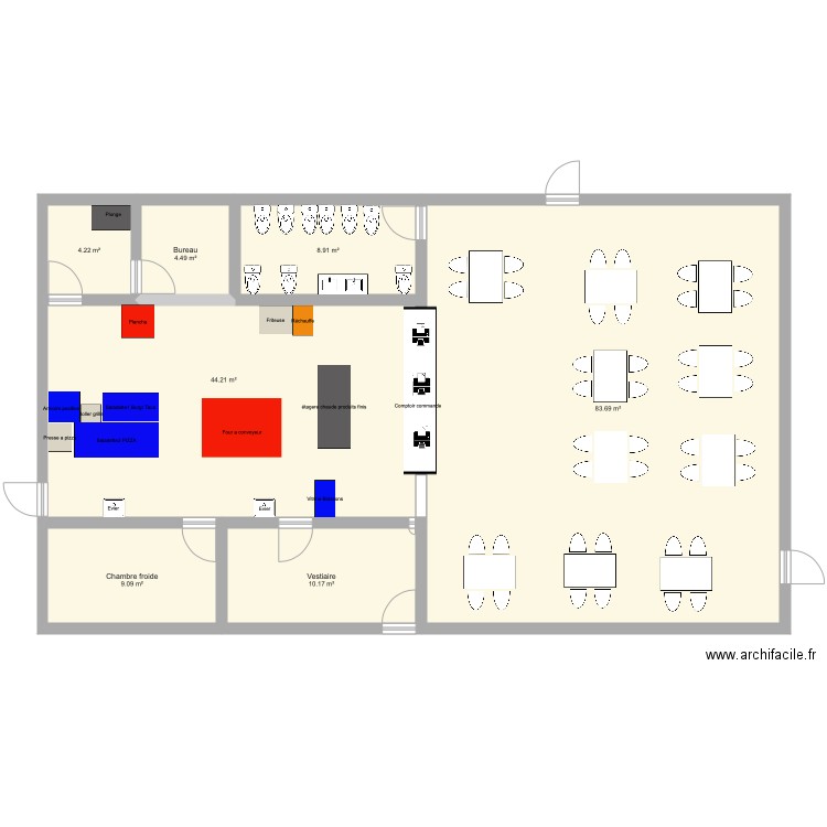 Cuisine Fast food5. Plan de 0 pièce et 0 m2