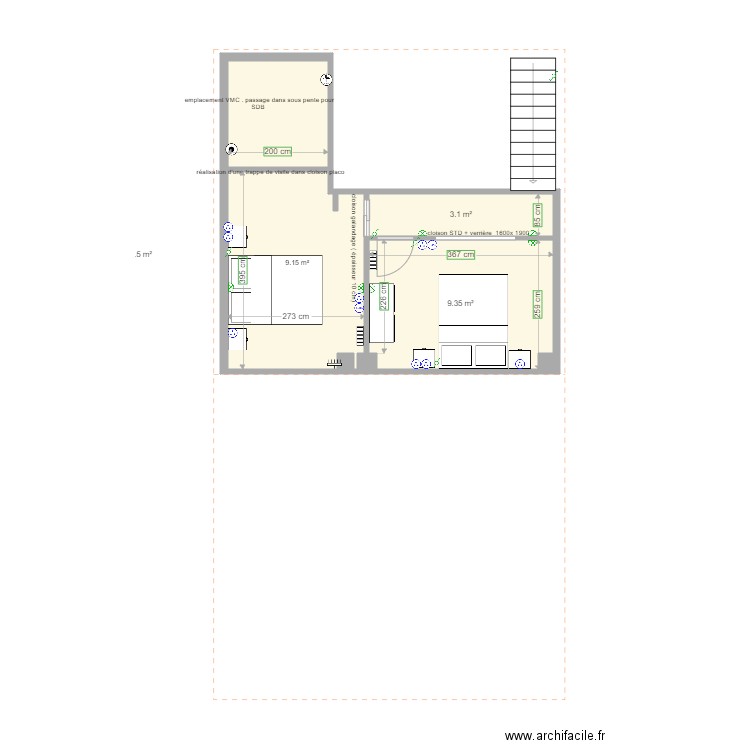 Projet Mezzanine BELZIC. Plan de 0 pièce et 0 m2