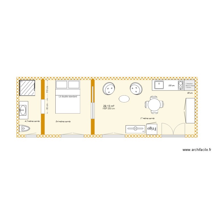 Studio V1. Plan de 0 pièce et 0 m2