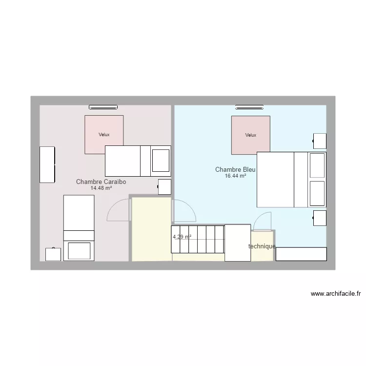 Etage annexe fouesnant avec meubles sans cote1. Plan de Etage annexe fouesnant avec meubles sans cote1. Plan de