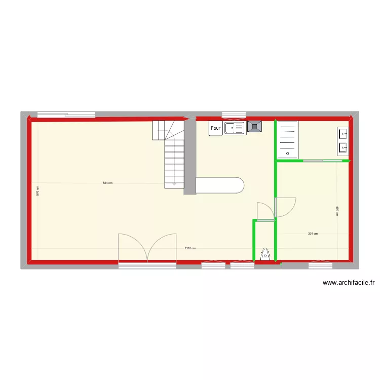 vigoureux rdc. Plan de 