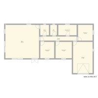 Maison rectangle garage encastré cellier 100m2