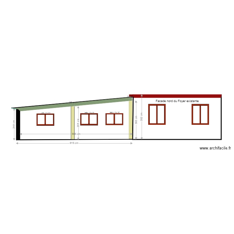 Plan de coupe  Auvent  15 03 2021. Plan de 0 pièce et 0 m2