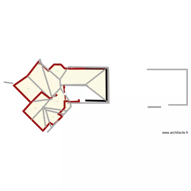 plan richard toiture. Plan de 13 pièces et 85 m²