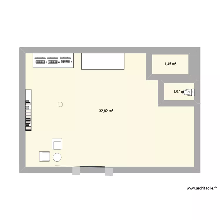 plan grct. Plan de 3 Pièces et 38 m² plan grct. Plan de 3 Pièces et 38 m²