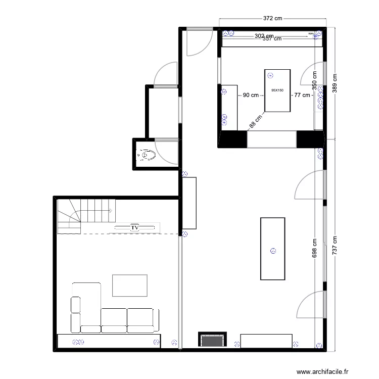 BOCCARD ELEC. Plan de 5  et 77 m²