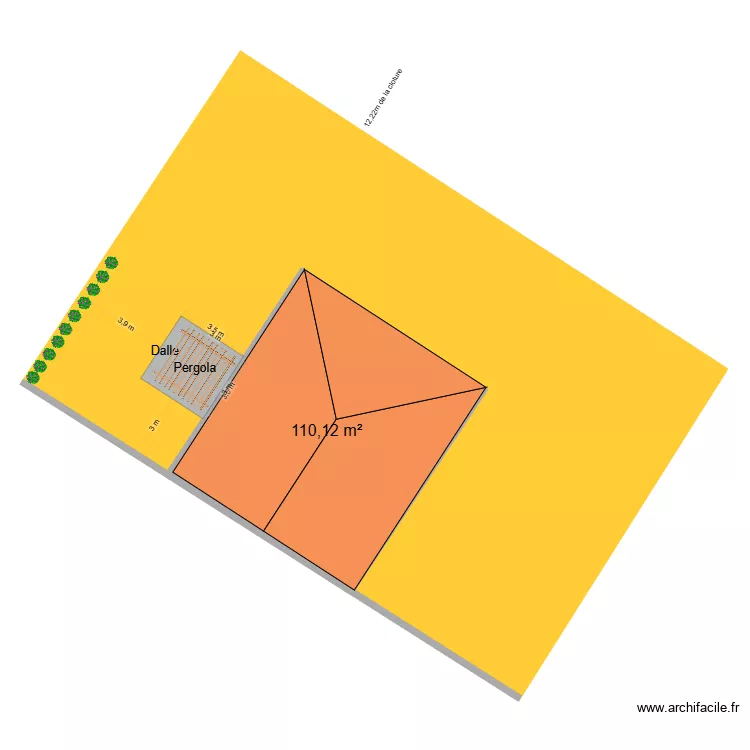 bichette. Plan de 1  et 110 m²