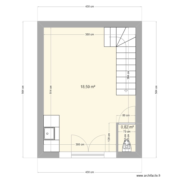 RDC. Plan de 0 pièce et 0 m2