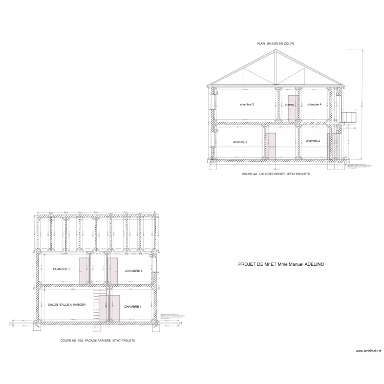 FACADE HESSERANGE C . Plan de 