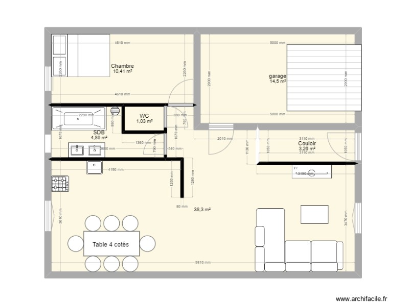 Plan Maison 60m2 2 Chambres Sans Garage | Ventana Blog