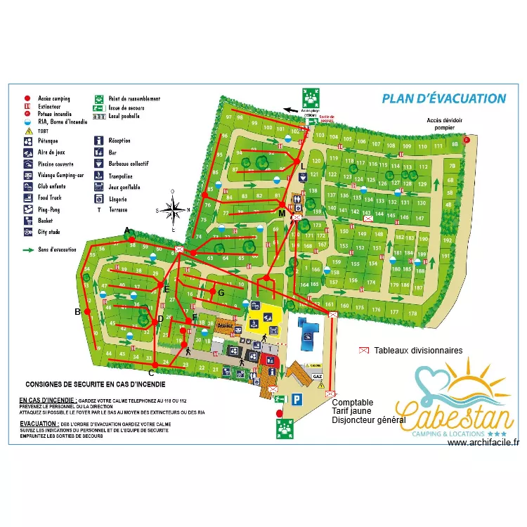 CABESTAN - Electricit&eacute;. Plan de 