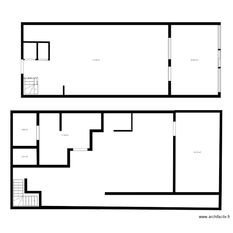 BOULANGERIE B2B SEVRAN. Plan de 6 pièces et 148 m2