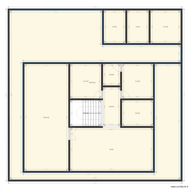 etages. Plan de 0 pièce et 0 m2