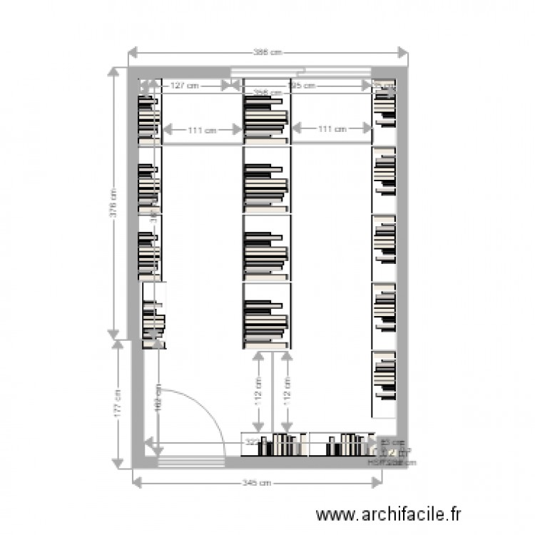 vestiaire femmes CSA. Plan de 1 pièce et 0 m2