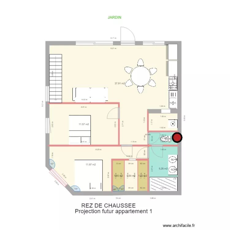 garage Boris REZ DE CHAUSS2E SANS LE GARAGE futur appartement 1. Plan de 