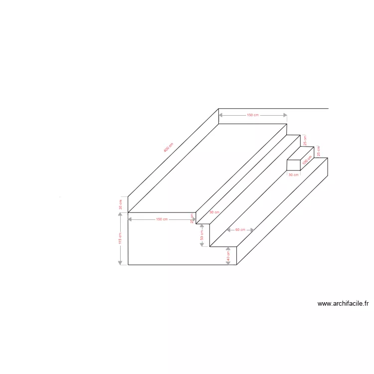 2 plages A 3D. Plan de 
