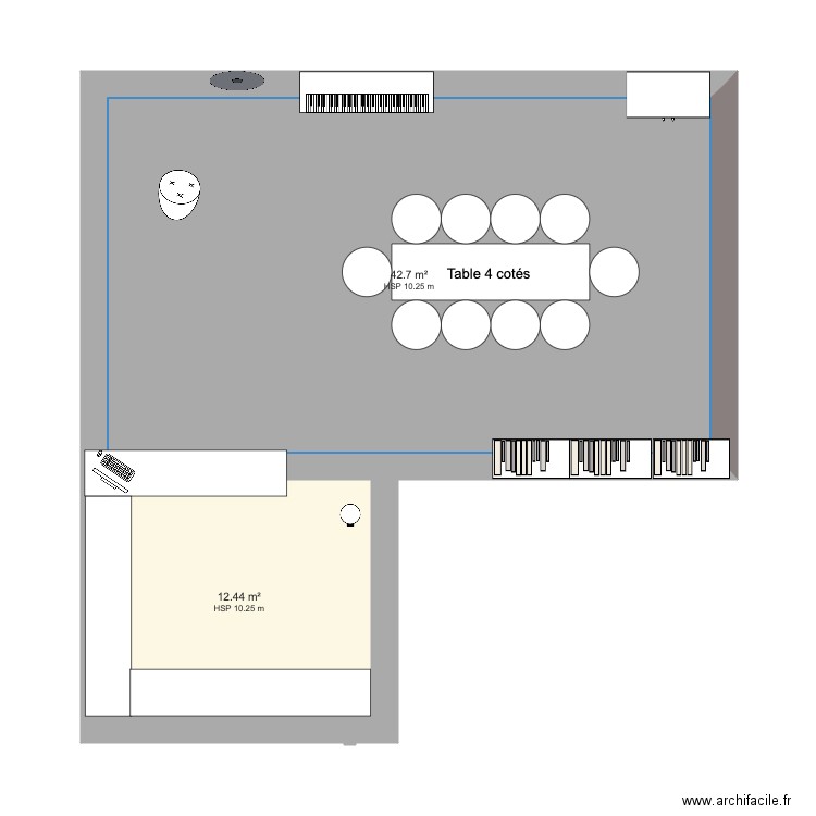 extantion de la maison. Plan de 0 pièce et 0 m2