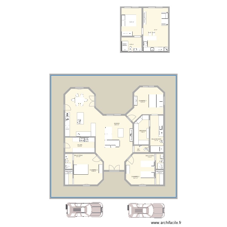 MAISON 1. Plan de 0 pièce et 0 m2