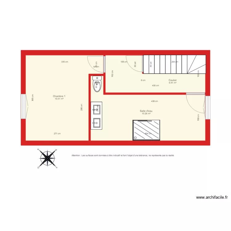 BI 3205 1e &eacute;tage cot&eacute;. Plan de 